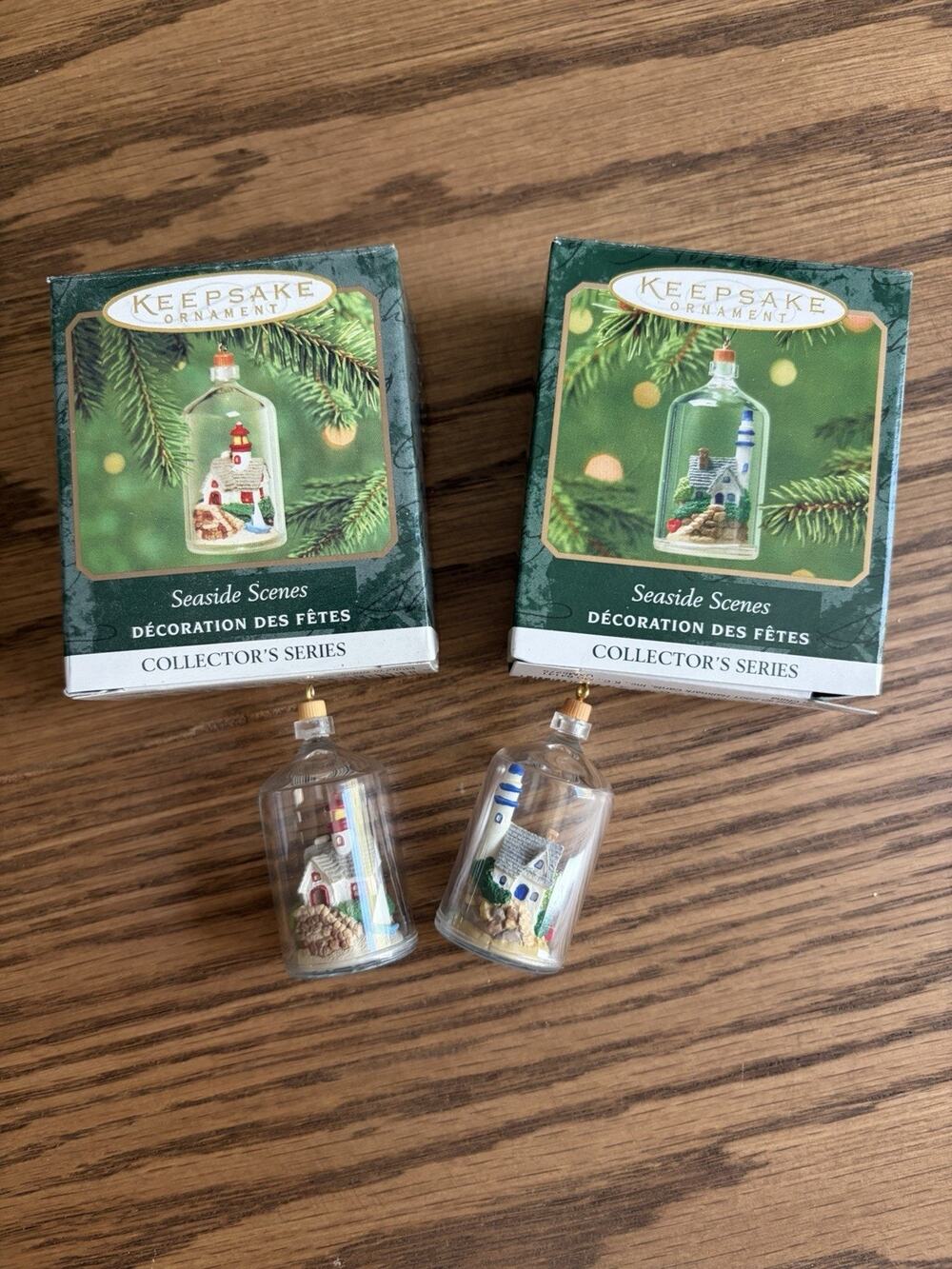 Vintage Hallmark Keepsake Mini Ornaments Seaside Scenes Series Lot of 2